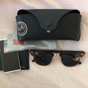 Rayban Clubmaster Tortoise Sunglasses